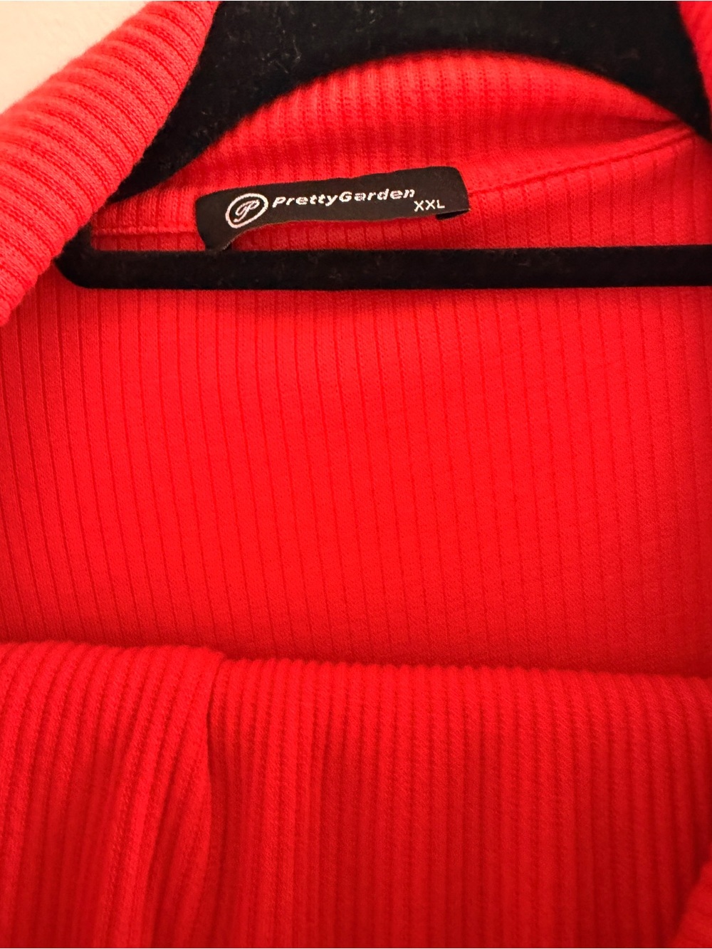 Quarter-Zip Ribbed Red Jogging Set - Picture 6 of 6
